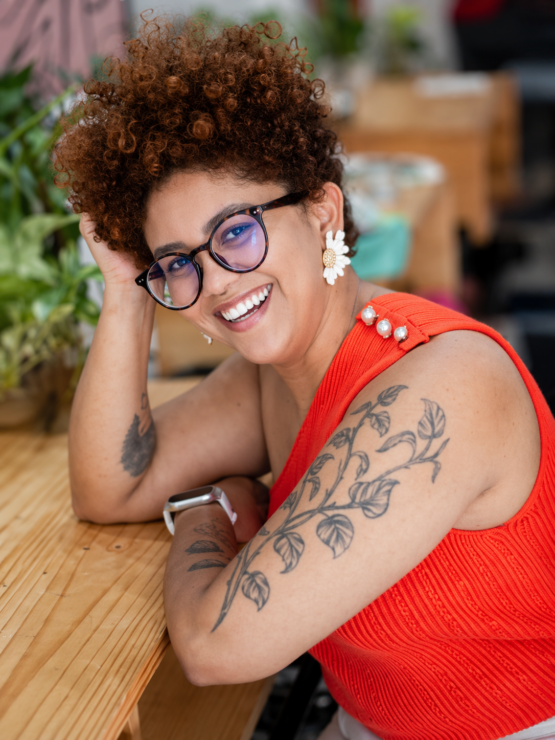 Bárbara Vieira no atelier